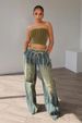 Women's Clothing Women's Denim Stitching Multi Layer Washing And Dyeing Stretch Denim Four Seasons Trousers_mkmklike.com