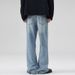 Men's Clothing Light Color Flared Jeans Slim Versatile Mopping Pants_mkmklike.com