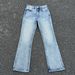 "Ice Blue Marble Wash Distressed Flared Jeans For Men – Vintage Snowflake Pattern & Comfort Fit, Versatile Casual & Commuting Trousers_mkmklike.com