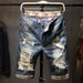 Lined Fabric Men Multi-Ripped Five-Point Beggar Pants Four Seasons Trendy Brand Personality Men's Jeans_mkmklike.com