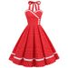 Women's Clothing retro patchwork waist big swing 50S dress tutu skirt _mkmklike.com
