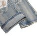 Men's Slim Fit Stretch Denim Jeans With Embroidered Skull Design, Retro Vintage American Style, Slight Flare Leg_mkmklike.com