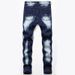 "Men's Stretch Straight Fit Jeans – Classic Washed Denim In Dark & Light Blue (Sizes 28-42)"_mkmklike.com