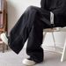 Men's Deconstructed Drawstring Jeans Straight Leg Loose Fit Wide Leg Casual Long Pants American High Street Style Trendy Versatile_mkmklike.com