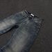 Sunset Smudge Washed Old Leg Trim Slightly Pulled Loose Jeans_mkmklike.com