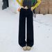 YC&American Retro Hot Girl Low-waist Loose Straight Versatile Autumn And Winter Drapey Stretch Denim Pants For Women New_mkmklike.com