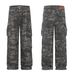 Men's Clothing Retro Washed Camouflage Pocket Workwear High Street Straight Loose Wide Leg Drop Feel Jeans_mkmklike.com