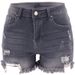 New Ripped High-waisted European And American Women's Denim Shorts On The WISH Cross-border E-commerce Platform,_mkmklike.com