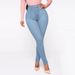 ELLE Cross-Border European And American Women's Jeans Butt-Lifting Slimming Skinny Stretchy Plus Size_mkmklike.com