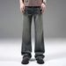 Men's Ice Silk Jeans - Summer Thin Loose Straight Leg Wide Pants For Teen Boys & Youth Fashion Trends_mkmklike.com