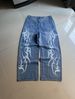 retro Blue Printing Baggy Jeans Y2K Harajuku Trend Men Women Hip Hop Fashion Casual Joker Couple Wide-leg Pants_mkmklike.com