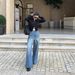 Women's Retro Playful Waistless Design Loose Wide Leg Jeans A-Line Korean Style Regular Fit Solid Color For Autumn Winter_mkmklike.com