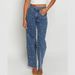 Women's Clothing Jeans For Women New Beaded Temperament Commuting Raw Edge Straight Pants Washed Fashion Jeans_mkmklike.com