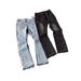 Vintage-Inspired Low-Rise Flared Jeans – Retro Washed Denim Pants With Button Fly, Polyester Blend (Sizes S-Xl, Light Blue/Black)_mkmklike.com