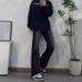 Black Micro-pull Jeans Men's Spring And Autumn Thin Straight Ruffian Handsome High-end American Retro High Street Long Pants_mkmklike.com