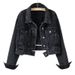 K Explosive Street Denim Jacket Women's New Vintage High Waist Unique Denim Short Jacket Top_mkmklike.com