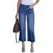 High Waist Wide Leg Jeans For Women - Stretch Denim Pants In 7 Colors (White/Grey/Navy/Green) | Comfortable & Trendy Streetwear_mkmklike.com