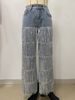 Autumn Winter Women's Fashion Tassel Denim Jeans Button Decoration Loose Straight Jeans European American Style_mkmklike.com
