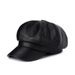 Hot Sale Autumn Hats for Women Solid Plain Octagonal Newsboy Men Ladies Casual PU Leather Hat Winter Beret Painter Cap_mkmklike.com