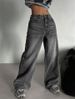 Men's Clothing Loose Wide Leg Floor Length Pants Vintage Washed Gray High-Waisted Wide-Leg Jeans For Women – Street Style Loose Fit Long Pants_mkmklike.com