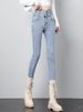 K High-waisted Skinny Jeans For Women, New Style, Slimming, Tight-fitting, Pencil-leg Pants, Waist-cinching, Hip-lifting Trousers, Trendy_mkmklike.com