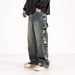 Vintage Loose Wide Leg Jeans Men's Summer Loose Straight Trousers_mkmklike.com
