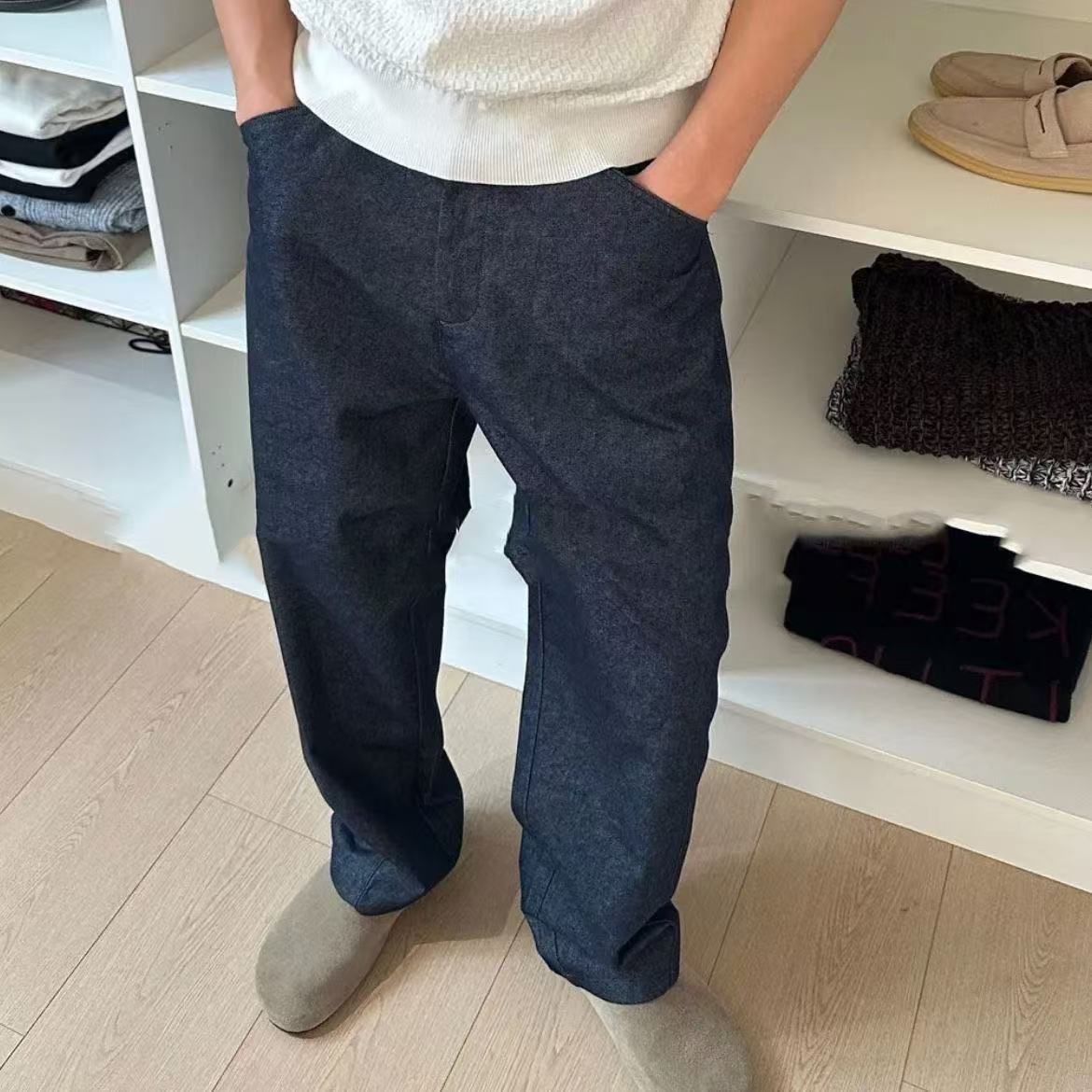Men's Clothing Old Money Style Versatile Comfortable Personality Fashion Loose Straight Casual Pants Street Handsome Simple_mkmklike.com