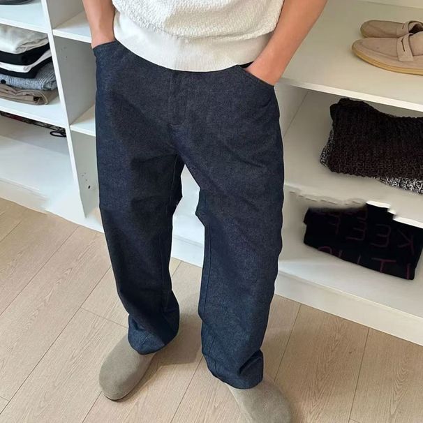 Men's Clothing Old Money Style Versatile Comfortable Personality Fashion Loose Straight Casual Pants Street Handsome Simple_mkmklike.com