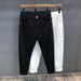 Men's Jeans Spring Summer Thin Slim Fit Elastic Cotton Soft Straight Denim Ankle Length Pants Korean Youth Fashion Trousers_mkmklike.com