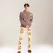 "Punk Style Embroidered Flared Jeans For Men - Slim Fit Denim Trousers With Edgy Patches, Street Fashion"_mkmklike.com
