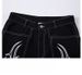 Heavy Ruffian Handsome Cultural Totem Wings Embroidered Wide-leg Pants Scimitar Jeans Men_mkmklike.com