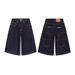 Retro American Street Style Washed Denim Capri Pants Multi Pocket Loose Wide Leg For Men And Women New Summer Fashion_mkmklike.com