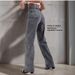 Women's Long-Length Relaxed Gray Jeans | Mid-Rise Straight Leg | Soft Cotton Denim | Office & Casual Wear_mkmklike.com