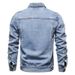 Men’s Slim-Fit Denim Jacket – Classic Washed Cotton Workwear Coat (Black/Light Blue/Dark Blue) – Korean-Inspired Streetwear Essential_mkmklike.com
