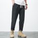 Men's Clothing Spring And Summer New Mercerized Cotton Harem Pants Fat Guy Jeans Men's_mkmklike.com