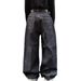 High Street Style Retro Patch Embroidery Design Loose Straight Leg Jeans For Men And Women Cool_mkmklike.com