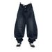 Men's American Retro Washed Distressed Black Gray Jeans Straight Leg Loose Fit Wide Leg Design Curved Blade Trousers Spring Autumn Style_mkmklike.com