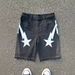 Men's Clothing Retro Printed Denim Shorts Men's High Street Design Straight Pants Loose Versatile Shorts Trend_mkmklike.com