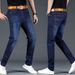 Lightweight Straight-Leg Jeans For Men – Spring/Summer Work & Casual Stretch Denim (28-40)_mkmklike.com