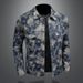 Loom Europe Station 2025 Spring And Autumn New Men's Jacket Trendy Brand Denim Turn-down Collar Slim Fit Youth European Style_mkmklike.com