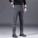 Elastic Jeans Men's Plus Size Loose Straight Leg Casual Pants For Spring And Autumn, Durable And Wear-resistant Work Pants For Labor Protection_mkmklike.com