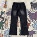Men's Retro Deconstructed Jeans – Gradient Patchwork Straight-Leg To Flare Denim Pants (S-3XL, Distressed Black/Blue)_mkmklike.com