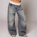 "Vintage Washed Blue Jeans - Relaxed Straight Fit Unisex Denim Pants (S-2XL)"_mkmklike.com