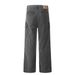 Distressed Washed Workwear Jeans For Men Punk High Street Fashion Zipper Decor Design Casual Straight Long Pants_mkmklike.com