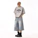 Men's Clothing Summer New Cropped Jeans Men's Loose Straight Trendy Brand Fashion Casual Shorts Washed Retro_mkmklike.com