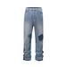 Men's Clothing High Street Fashion Slightly Flared Pants Type Split Patchwork Jeans Overalls_mkmklike.com