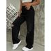 Women's Washed Straight Leg Jeans - Relaxed Fit High Waist Casual Denim Pants For Everyday Wear_mkmklike.com