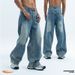 Unisex Baggy Vintage Jeans – 90s Hip-Hop Streetwear (S-XL, Washed Blue, 90% Cotton)_mkmklike.com