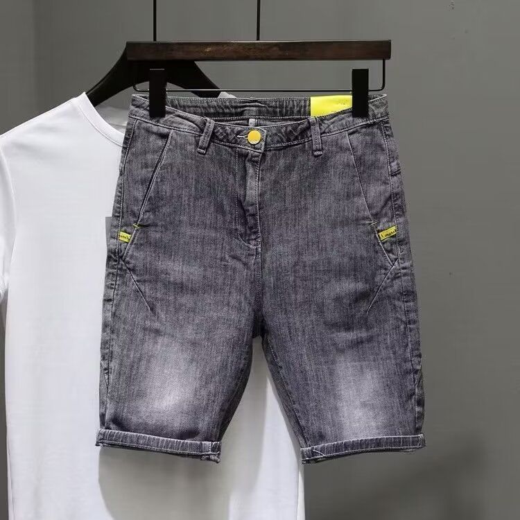 Men's Washed Denim Cargo Shorts - Summer Lightweight Streetwear Casual Straight Fit Stretchable 5-Pocket Short Pants_mkmklike.com