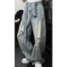 Summer Trendy Retro Patchwork Design Ripped Belt Loose Fit Denim Jeans for Women Versatile Casual Style_mkmklike.com